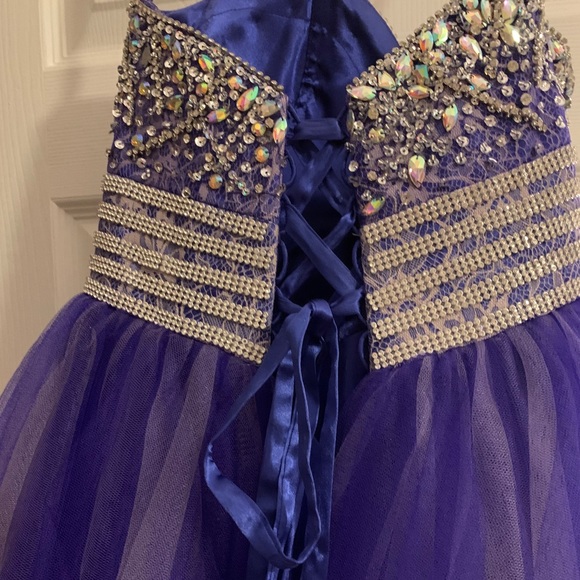 Strapless Short Purple Dress - Picture 3 of 6